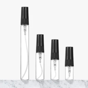 Szklane fiolki do perfum i próbek kosmetycznych — zestaw 50/100 szt. Jasnoszary