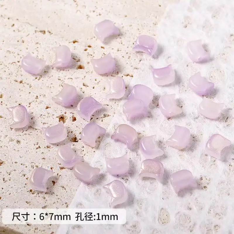 Szklane koraliki głowa kota Lampwork 7 mm (20 szt.) 6