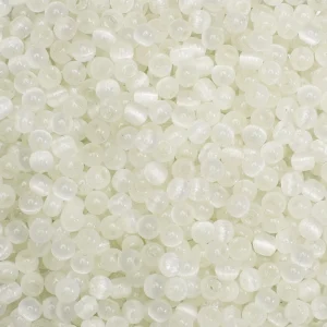 Szklane koraliki kocie oko 4mm do DIY biżuterii – woreczek 10g Szary