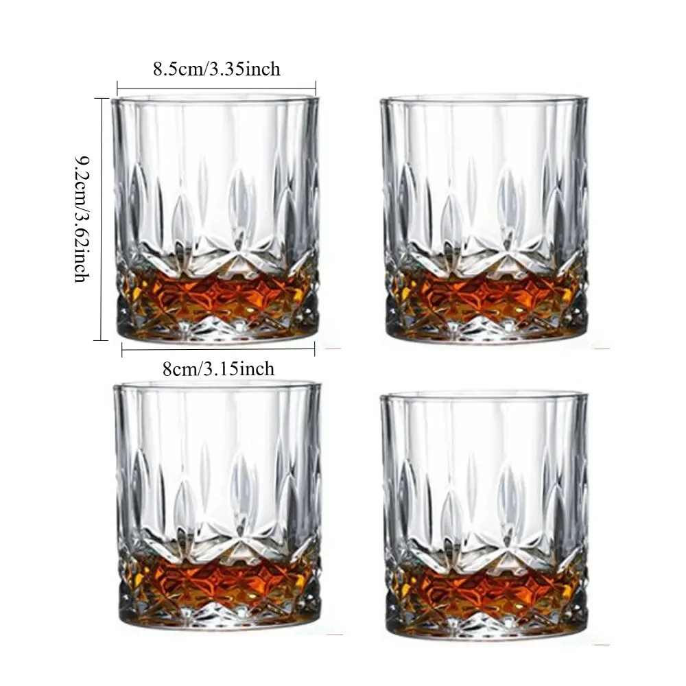 Szklanki do whisky 3D - kryształowy zestaw 5 oz Fioletowy