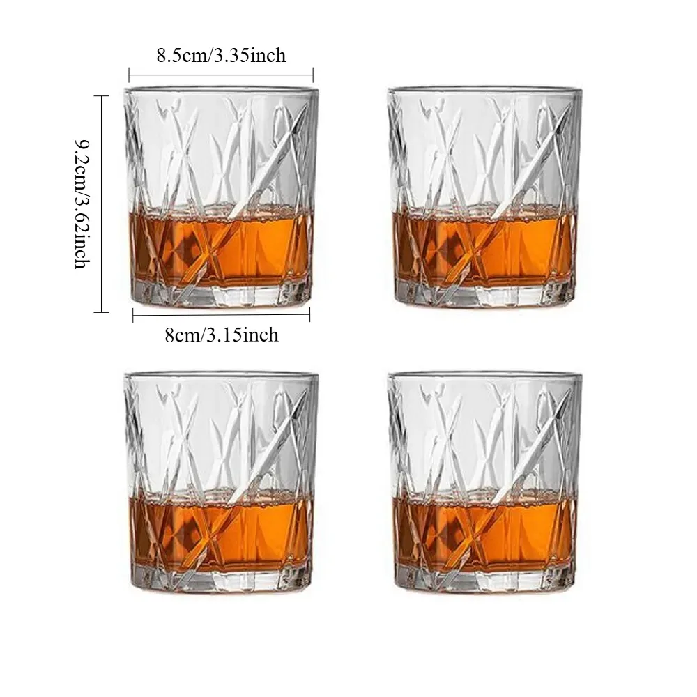 Szklanki do whisky 3D - kryształowy zestaw 5 oz Różowy