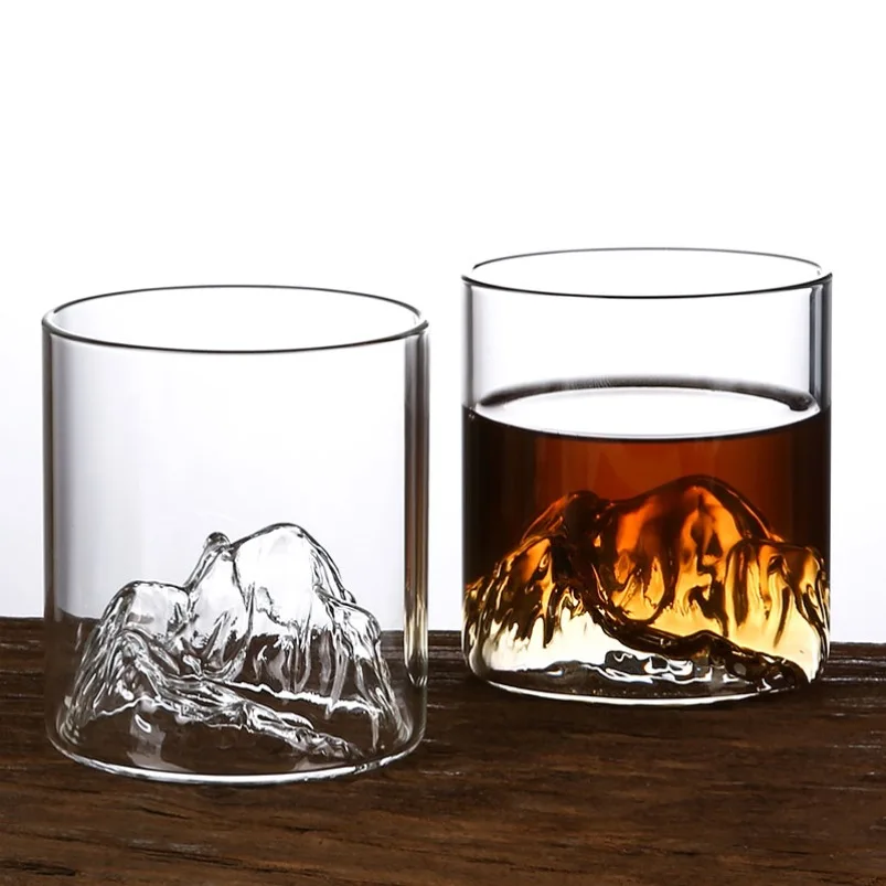 Szklanki do whisky 3D - kryształowy zestaw 5 oz żółty