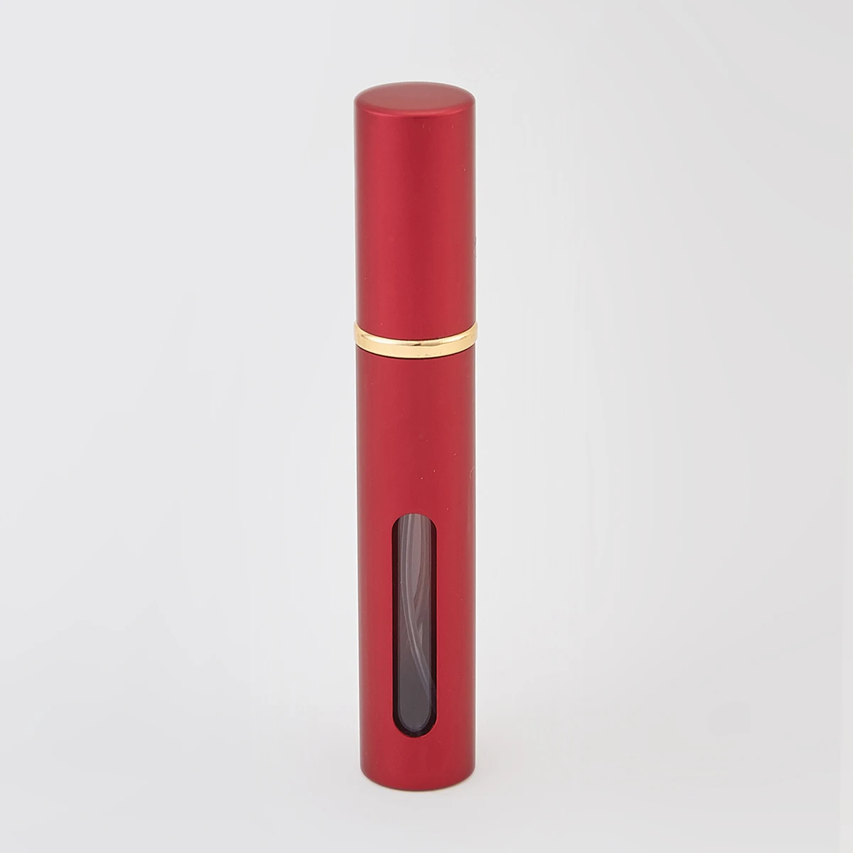 Szklany atomizer do perfum podróżny 10 ml Czerwony