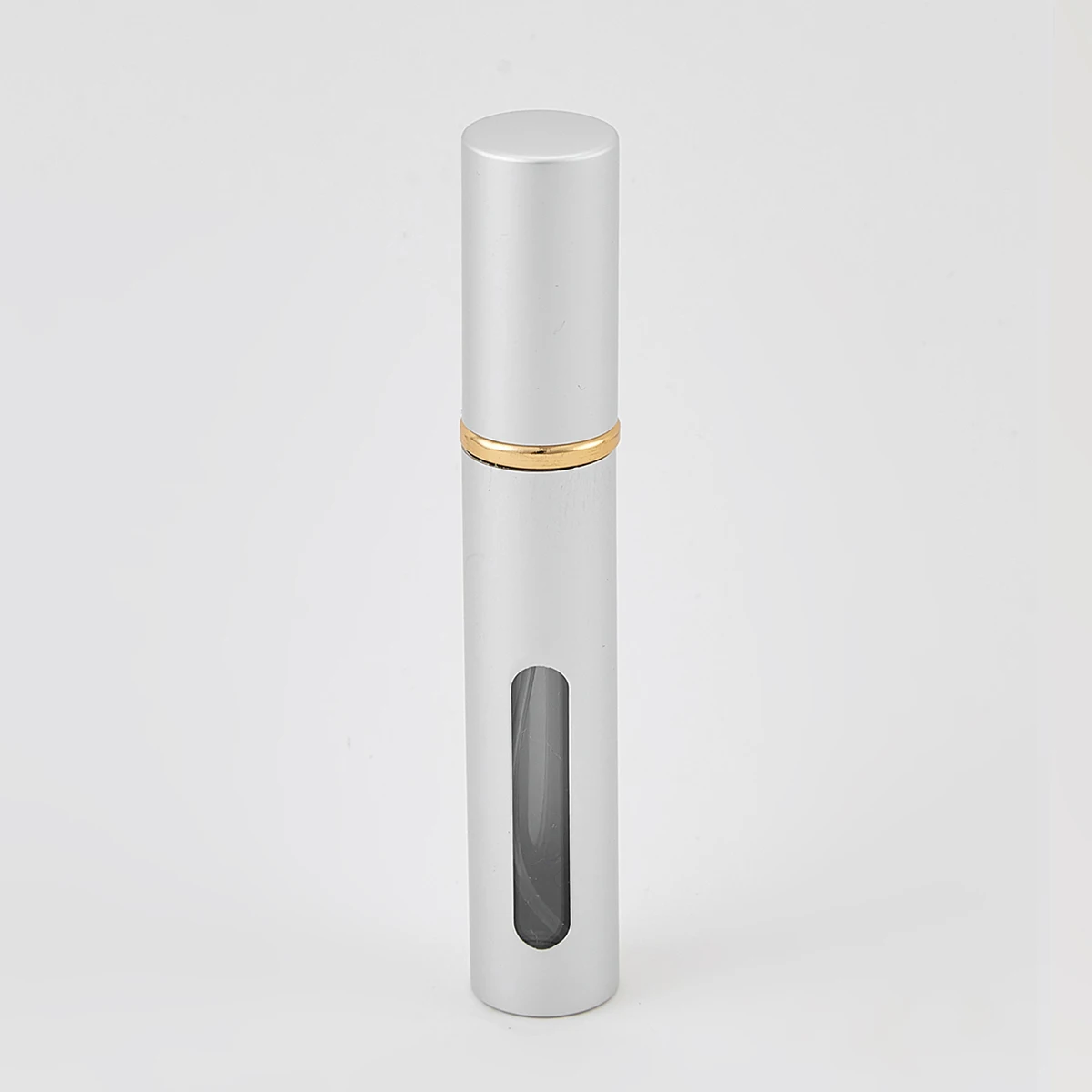 Szklany atomizer do perfum podróżny 10 ml Srebrny
