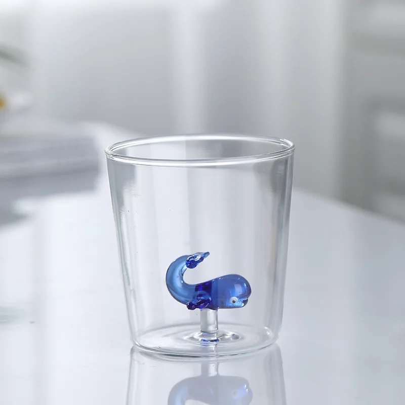 Szklany kubek 3D w kształcie zwierzęcia do kawy i mleka Wielo