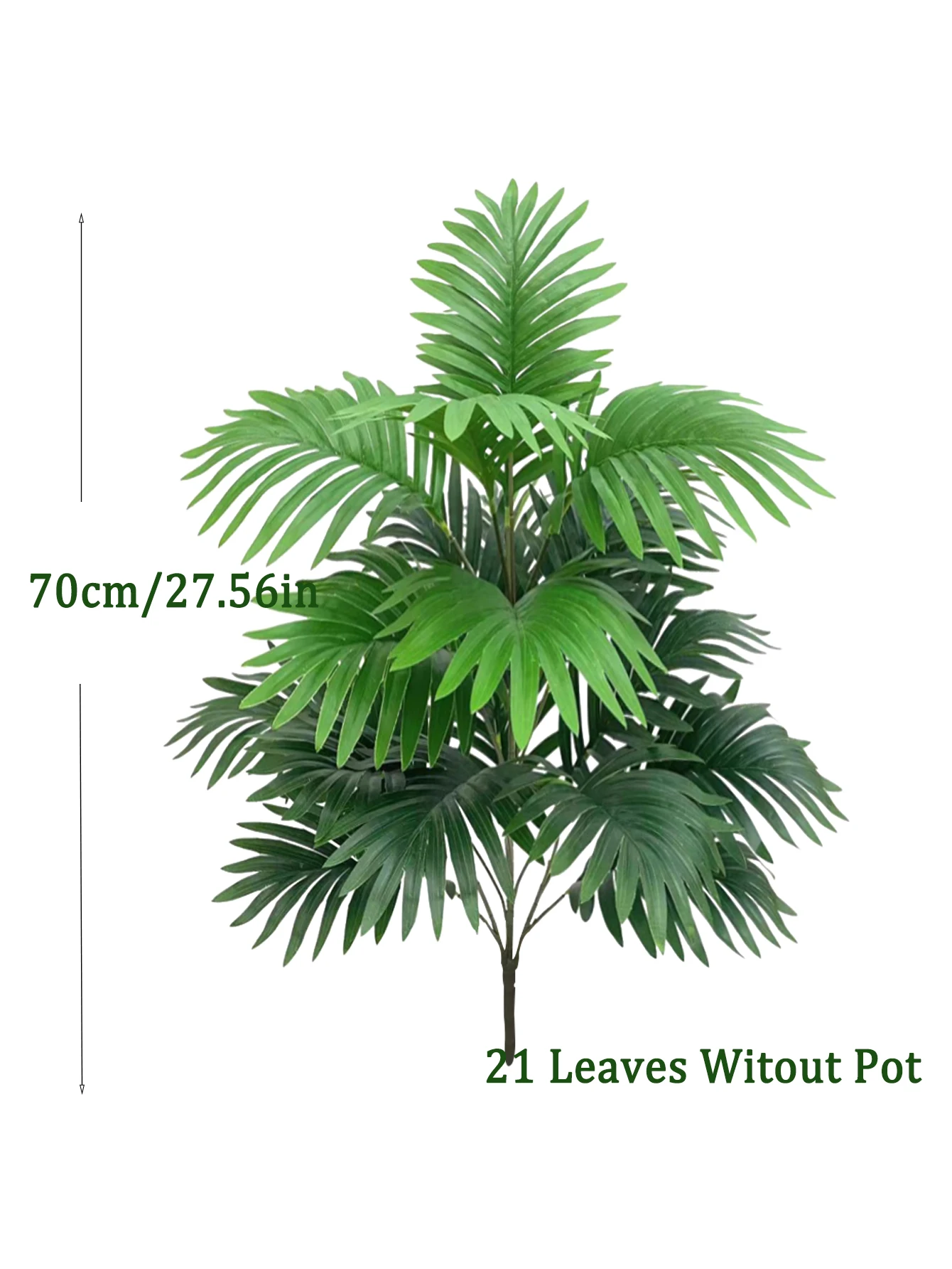 Sztuczna gałąź palmy tropikalnej monstera 70-80 cm do salonu Oliwkowy