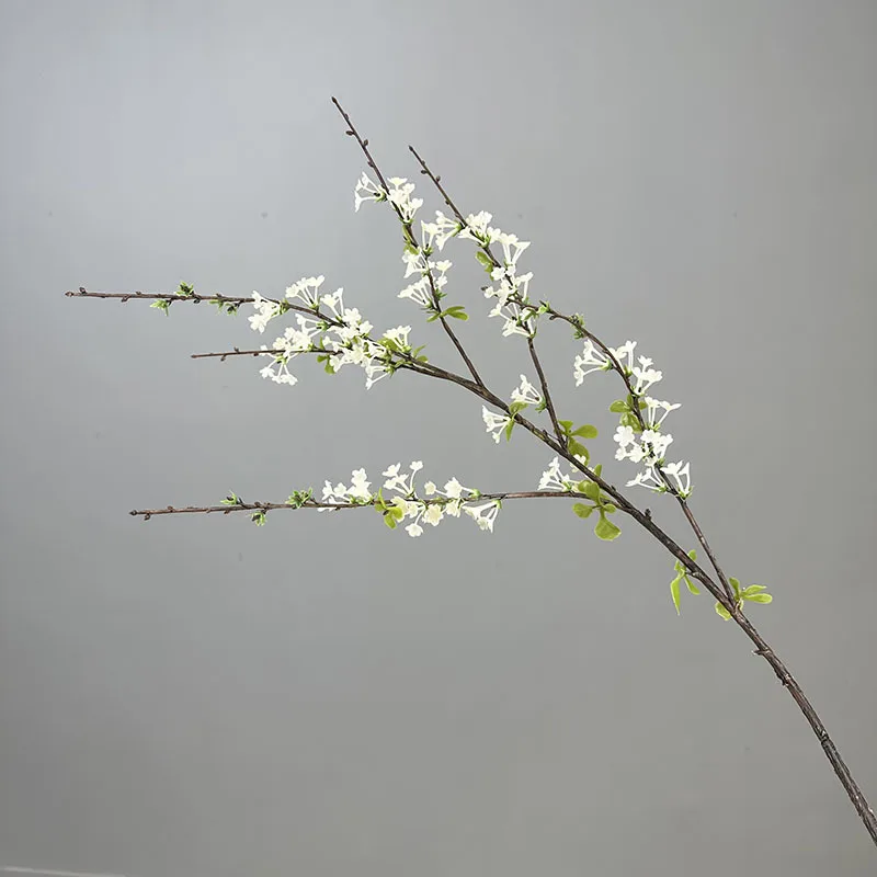 Sztuczna gałązka wierzby 90 cm - zielona dekoracja stołu Młynowa biała