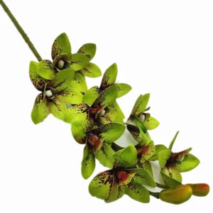 Sztuczna orchidea dekoracyjna — realistyczna gałązka żółty