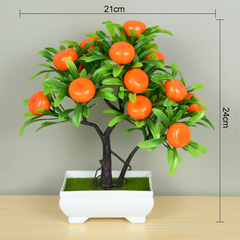 Sztuczne bonsai w doniczce - mała roślina dekoracyjna Ciemnoniebieski