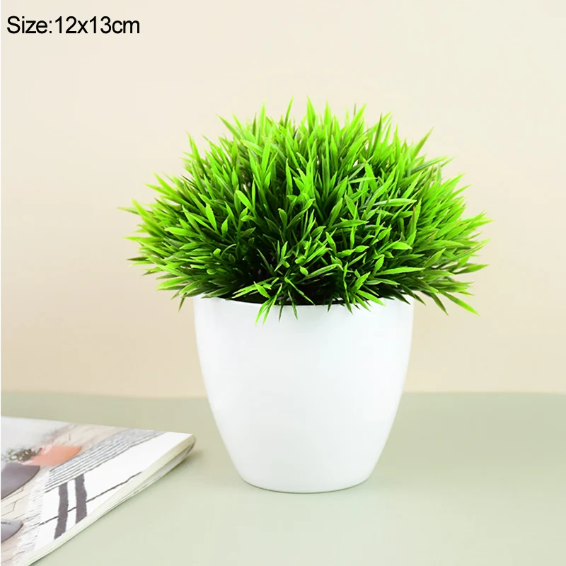 Sztuczne bonsai w doniczce - mała roślina dekoracyjna Głęboki róż