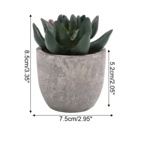 Sztuczne mini aloes bonsai roślina doniczkowa ozdoba biurka Fluorescencyjny żółty