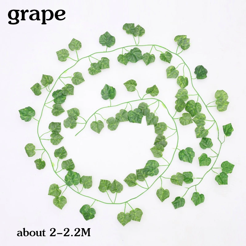 Sztuczne pnącze bluszczu – girlanda z liści do dekoracji 2.2m grape