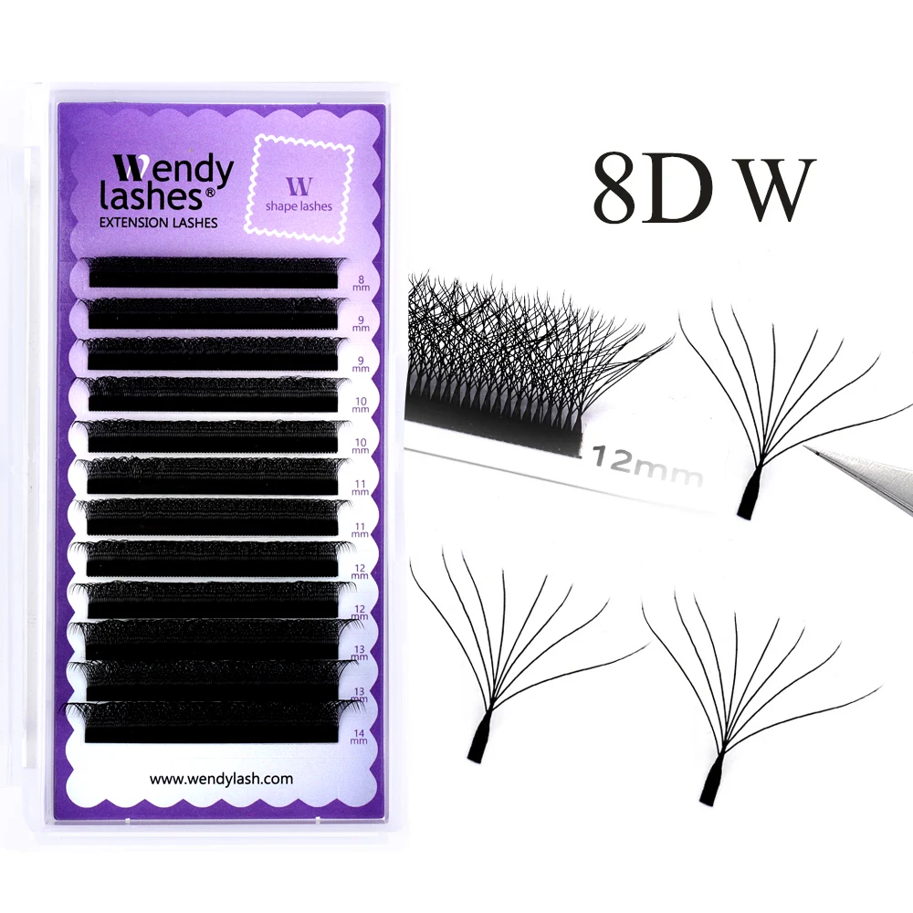 Sztuczne rzęsy 3D/4D/5D/6D/8D w kształcie YY — naturalne objętościowe żółty zielony