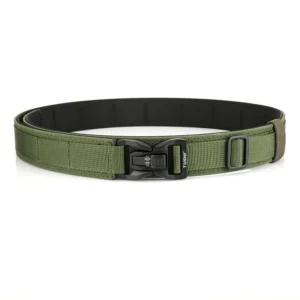 Sztywny pas taktyczny nylonowy z klamrą Quick Release – policyjny Khaki