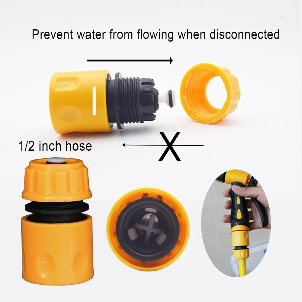 Szybkozłącze do węża ogrodowego z adapterem PVC 3/4'' Zielony