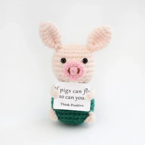 Szydełkowa lalka amigurumi do kieszeni - prezent Khaki