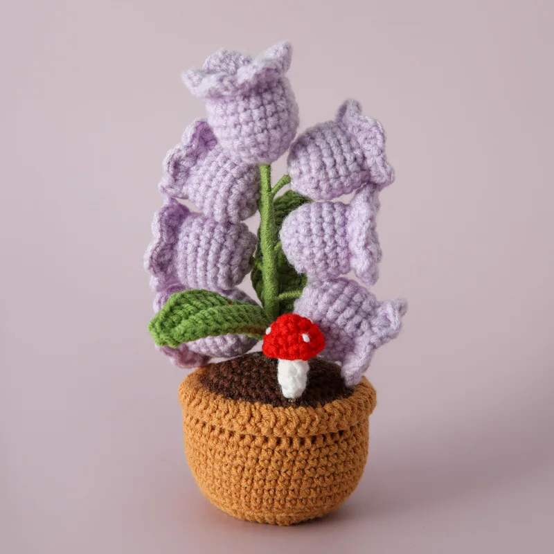 Szydełkowa orchidea w doniczce z podświetleniem LED Brązowy