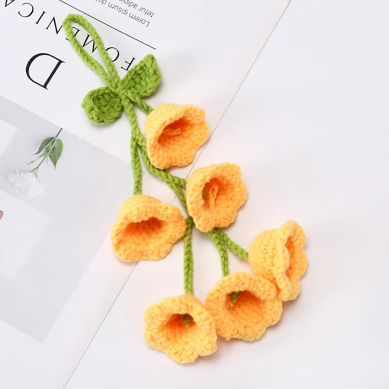 Szydełkowa orchidea w doniczce z podświetleniem LED Fioletowy