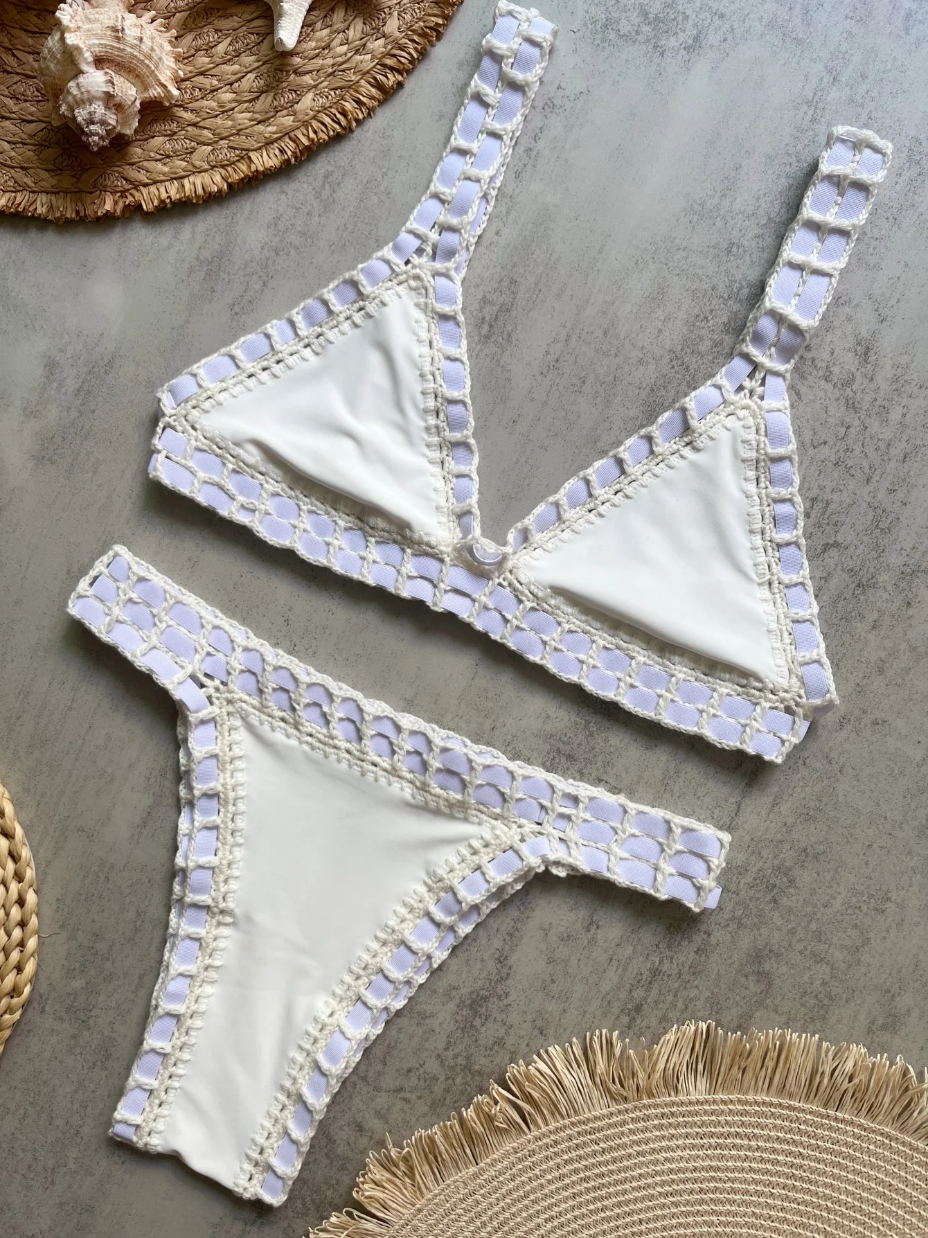 Szydełkowe bikini brazylijskie bandeau Gz004