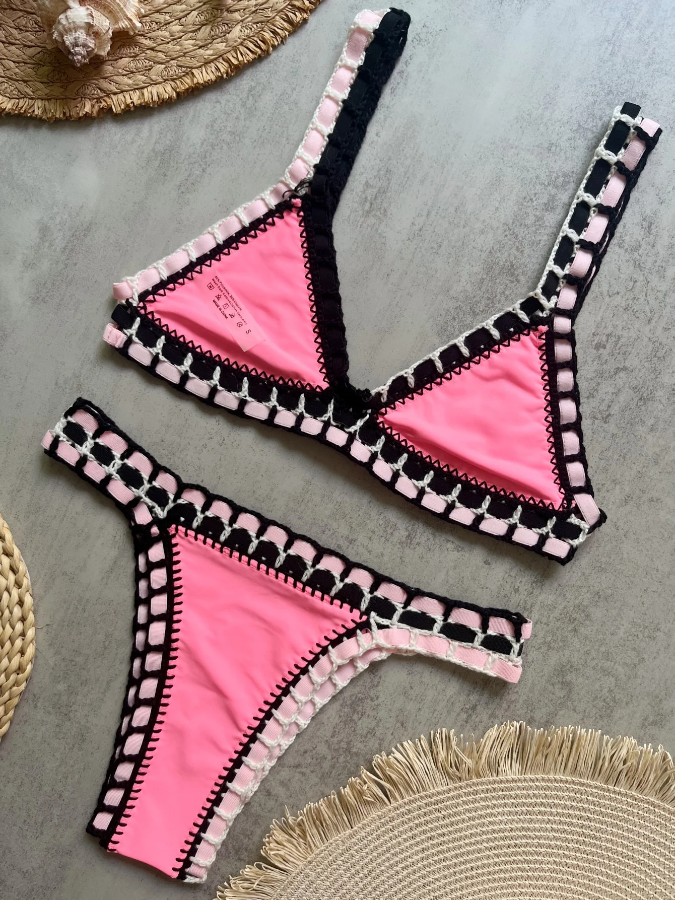 Szydełkowe bikini brazylijskie bandeau Gz007