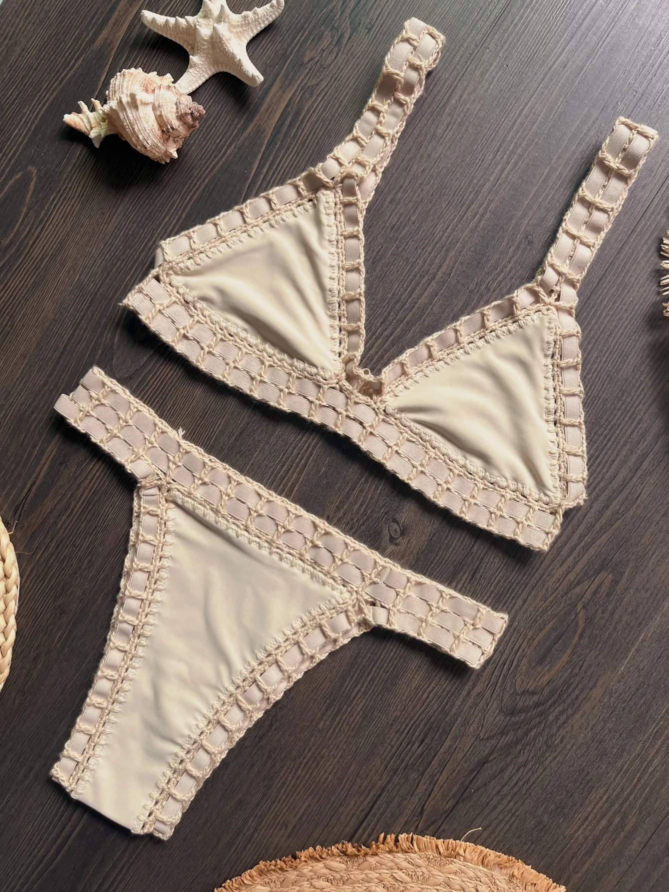 Szydełkowe bikini brazylijskie bandeau Gz008