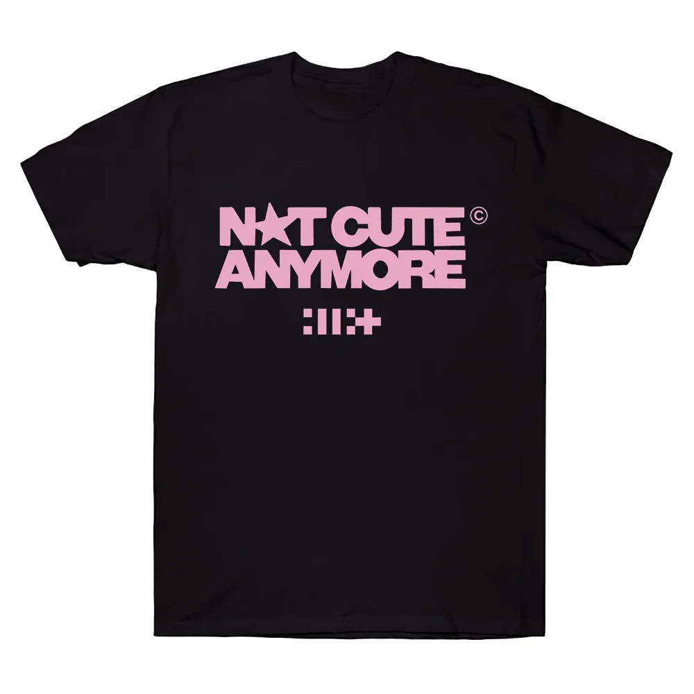 T-shirt damski w stylu koreańskim, Harajuku kawaii Czarny
