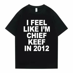 T-shirt z nadrukiem w stylu hip hop unisex Czarny