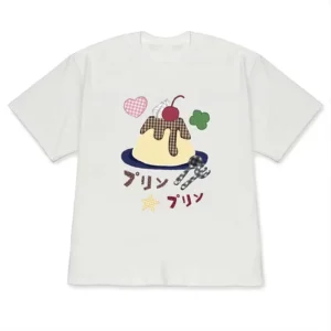T-shirt z nadrukiem puddingu 1