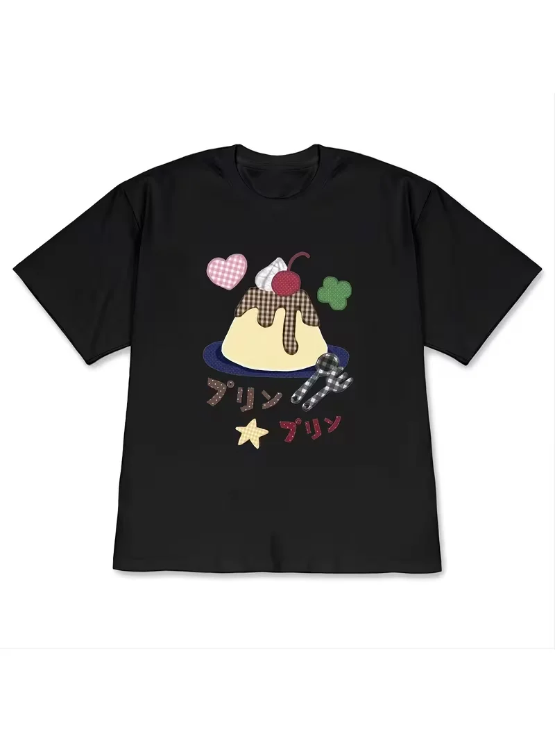 T-shirt z nadrukiem puddingu 2