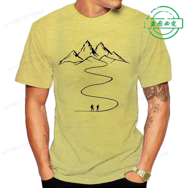 T-shirt unisex z nadrukiem górskiego szlaku 1 1 5
