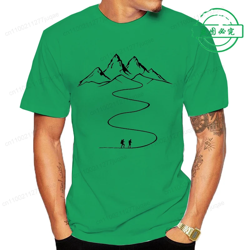 T-shirt unisex z nadrukiem górskiego szlaku 1 1 6