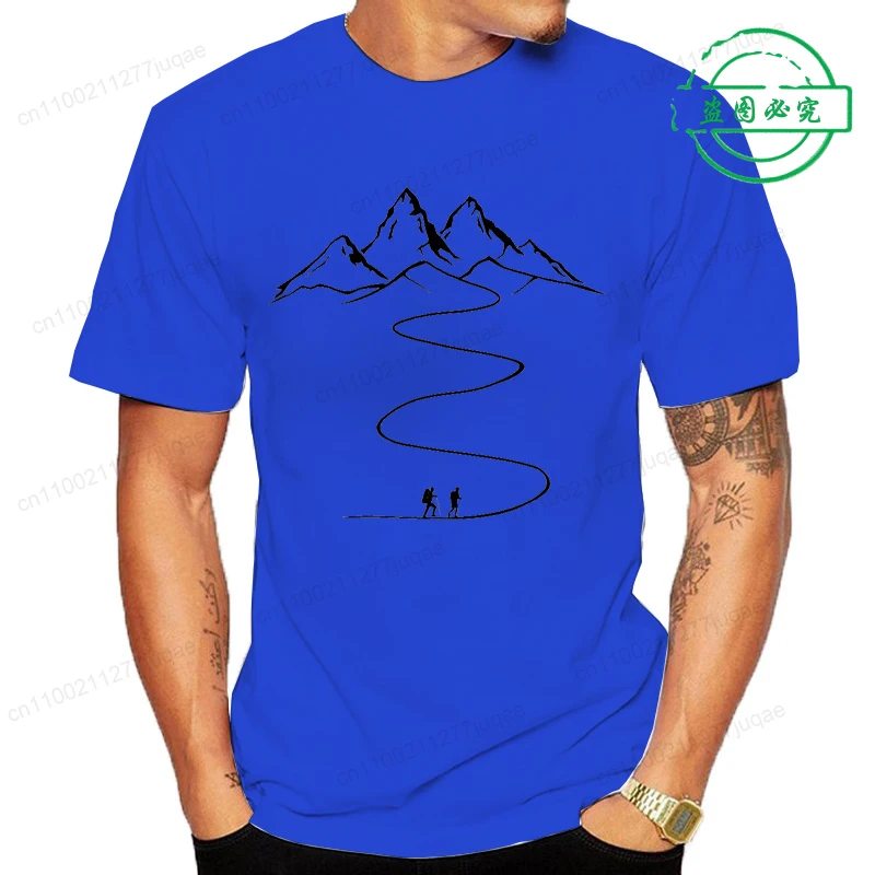 T-shirt unisex z nadrukiem górskiego szlaku 1 1 7