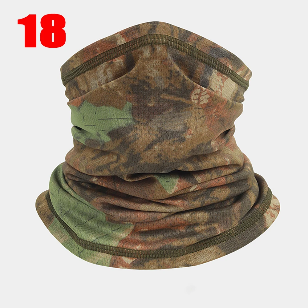 Taktyczna bandana komin na szyję — maska twarz do sportów outdoor i narciarstwa Khaki