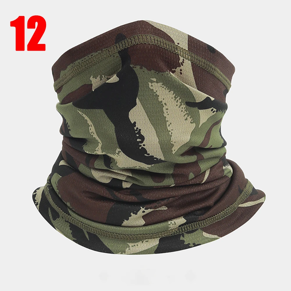 Taktyczna bandana komin na szyję — maska twarz do sportów outdoor i narciarstwa Brązowy