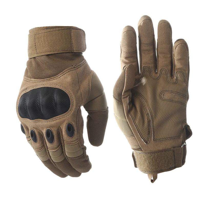 Taktyczne rękawice kamuflażowe z touchscreenem – airsoft, paintball, polowanie Khaki