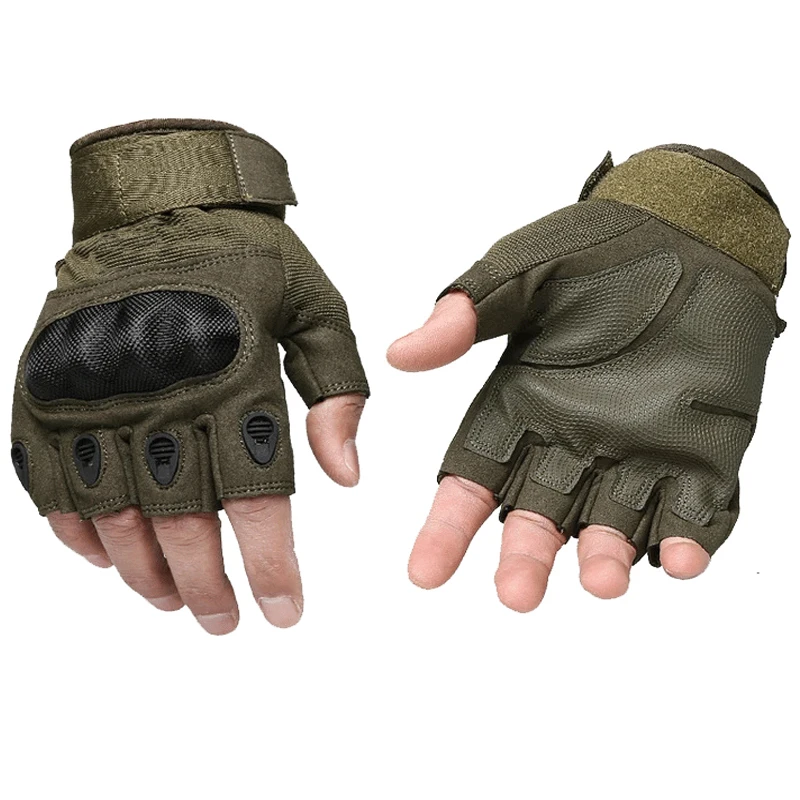 Taktyczne rękawice kamuflażowe z touchscreenem – airsoft, paintball, polowanie Granatowy
