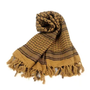 Taktyczny szal arabski keffiyeh — bawełniana chusta na głowę i szyję zimowa Szary