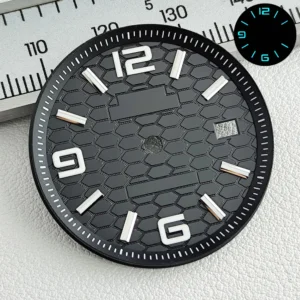 Tarcza i koperta do zegarka pod mechanizm NH35 39,5 mm Czarny