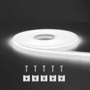 Taśma LED COB 220V wodoodporna IP65 ze ściemniaczem i timerem Uk plug 220v