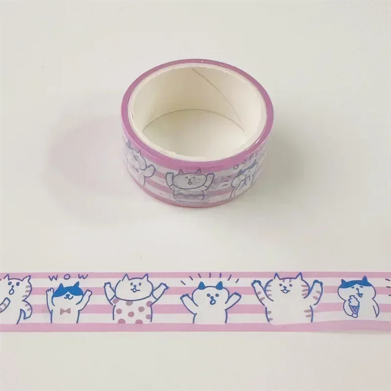 Taśma washi z japońskim kotkiem i Shiba Inu do scrapbookingu Ciemnoszary