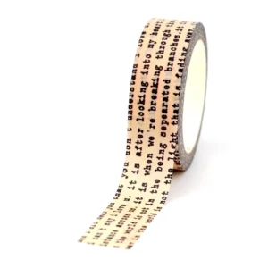 Taśma Washi vintage angielski wzór — 10 m taśma dekoracyjna 