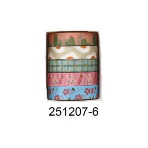 Taśmy washi retro w kwiaty do scrapbookingu i dekoracji Bordowy