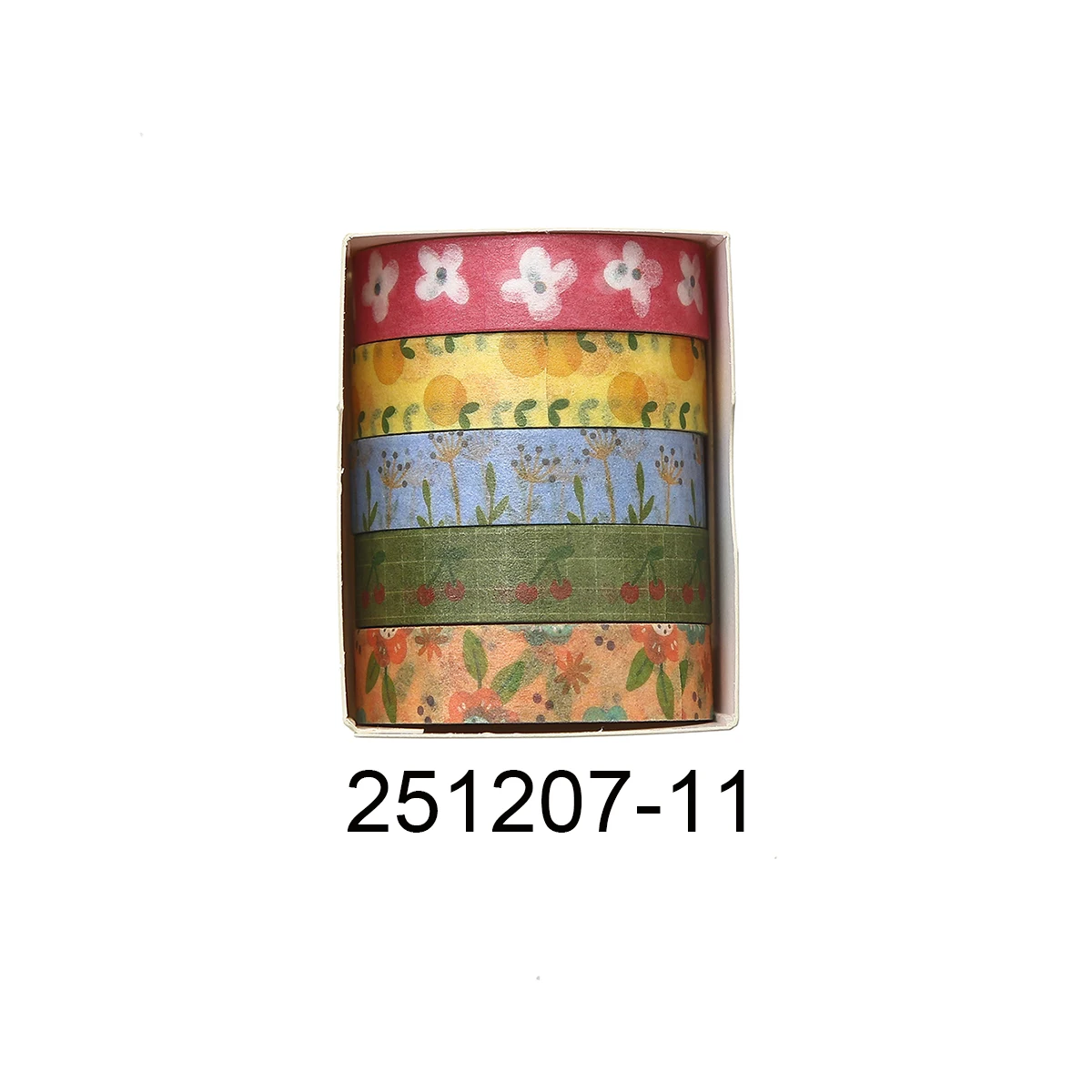 Taśmy washi retro w kwiaty do scrapbookingu i dekoracji Czerwony