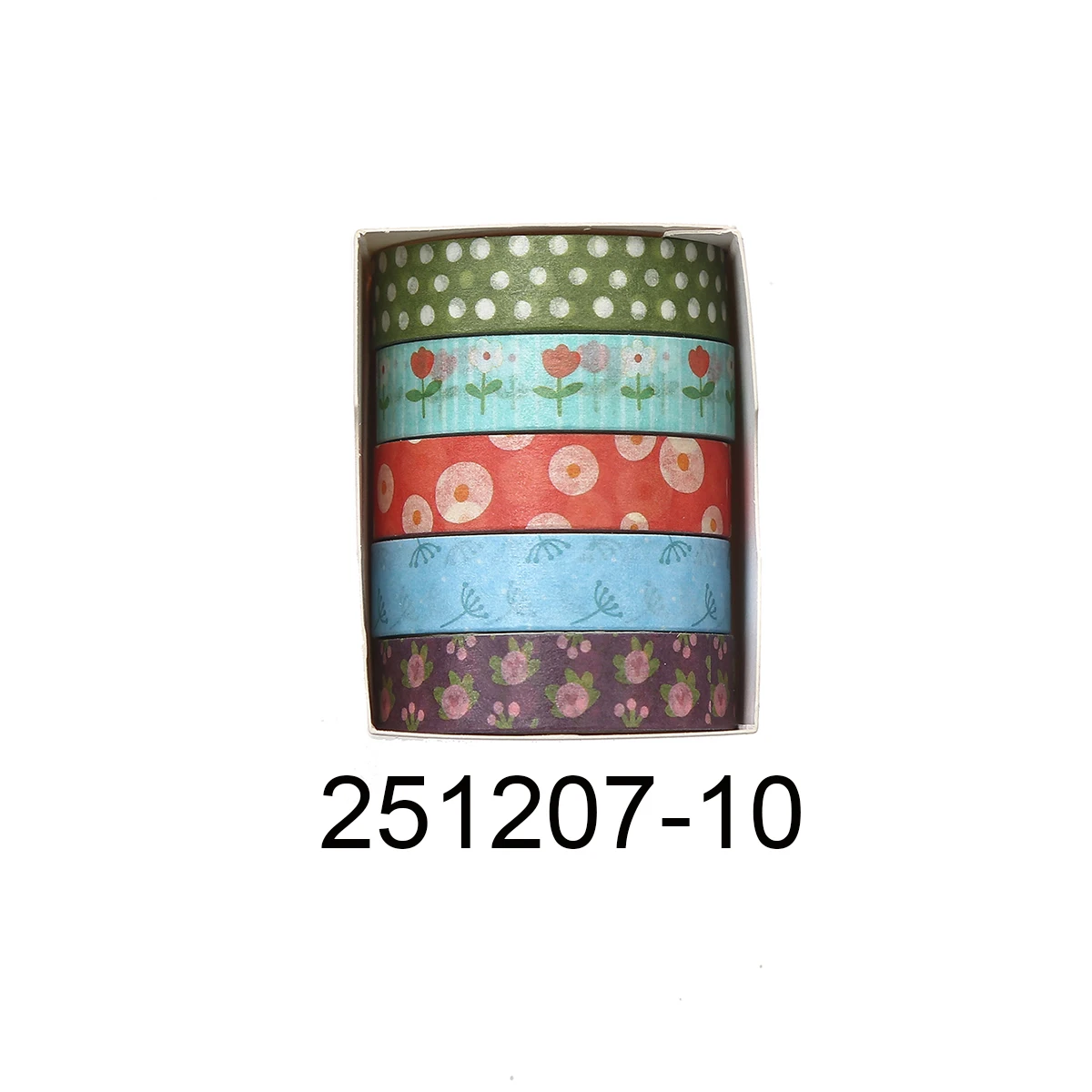Taśmy washi retro w kwiaty do scrapbookingu i dekoracji Jasnożółty