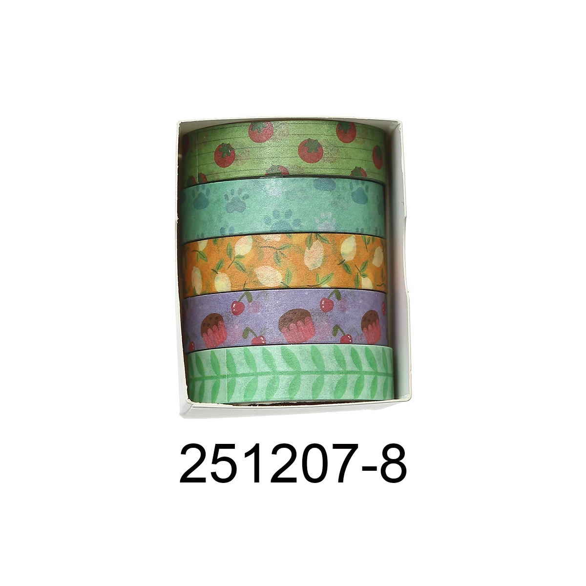 Taśmy washi retro w kwiaty do scrapbookingu i dekoracji Jasny