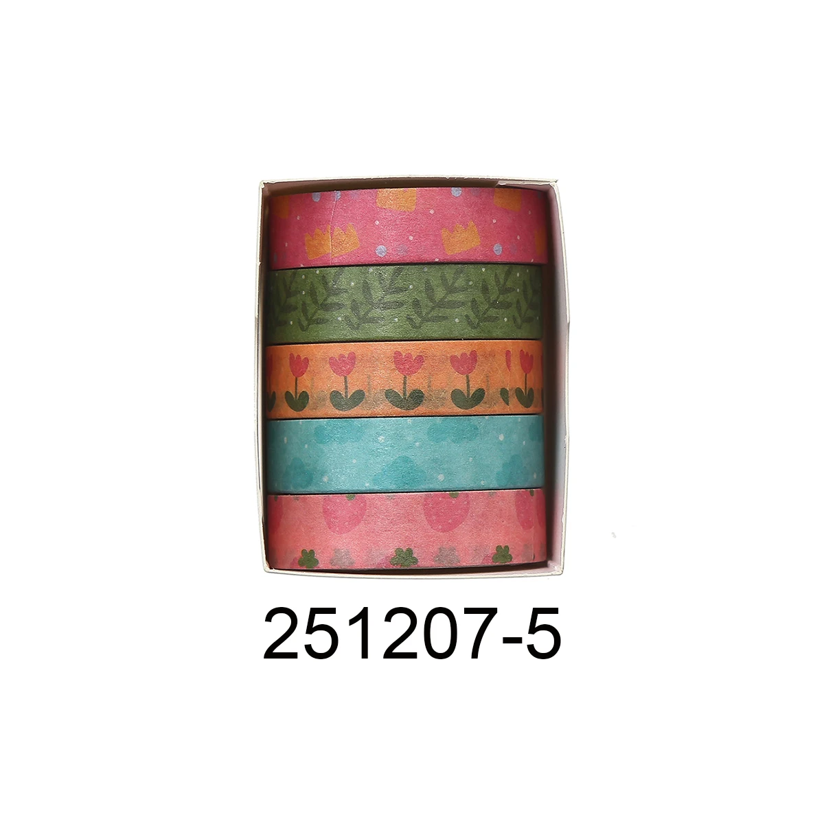 Taśmy washi retro w kwiaty do scrapbookingu i dekoracji Niebieski