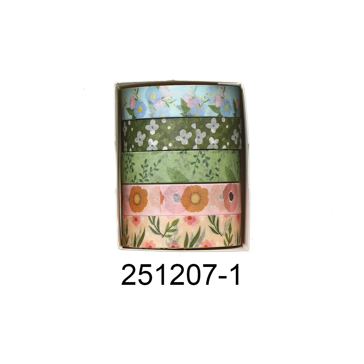 Taśmy washi retro w kwiaty do scrapbookingu i dekoracji żółty