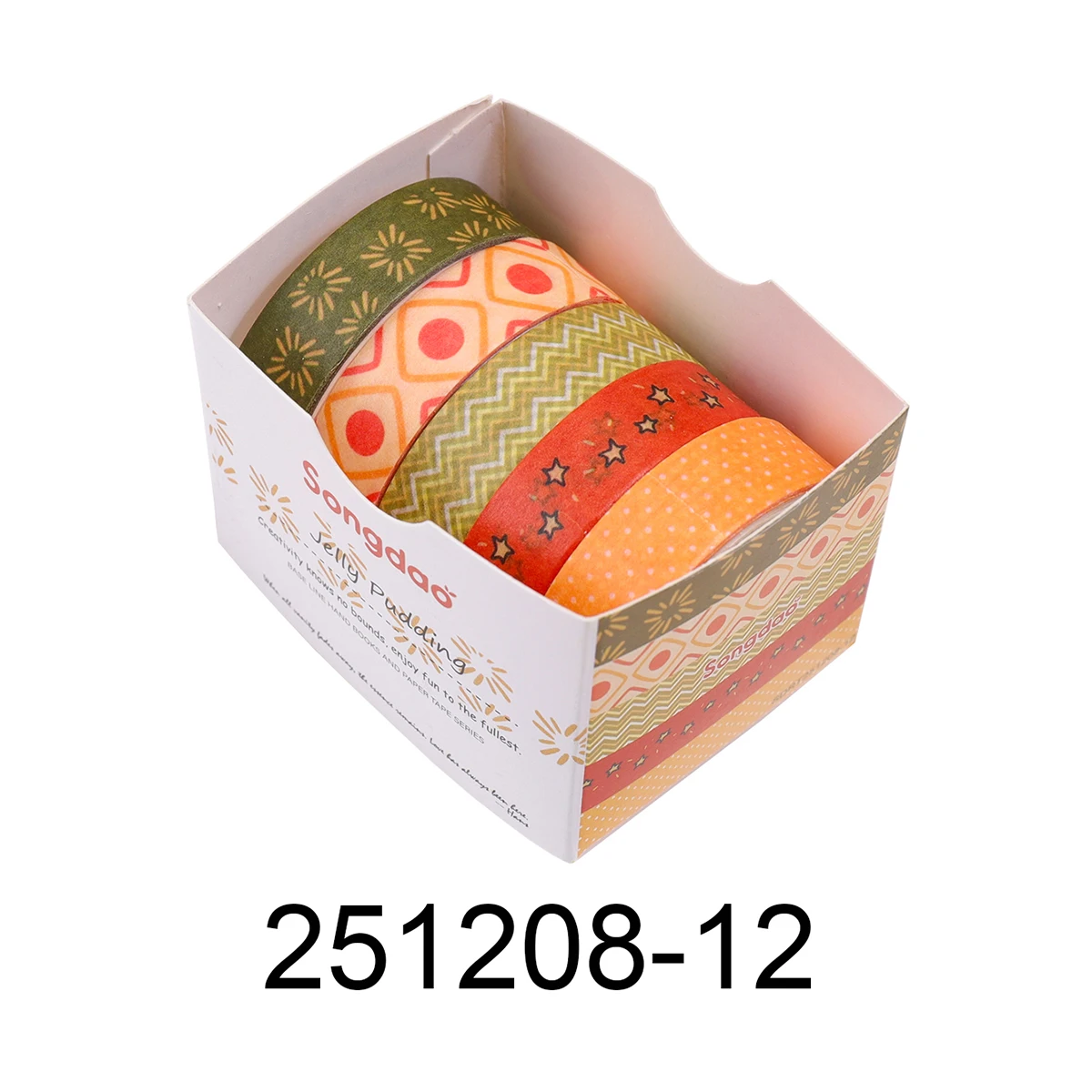 Taśmy Washi w stylu retro do scrapbookingu i dekoracji Khaki
