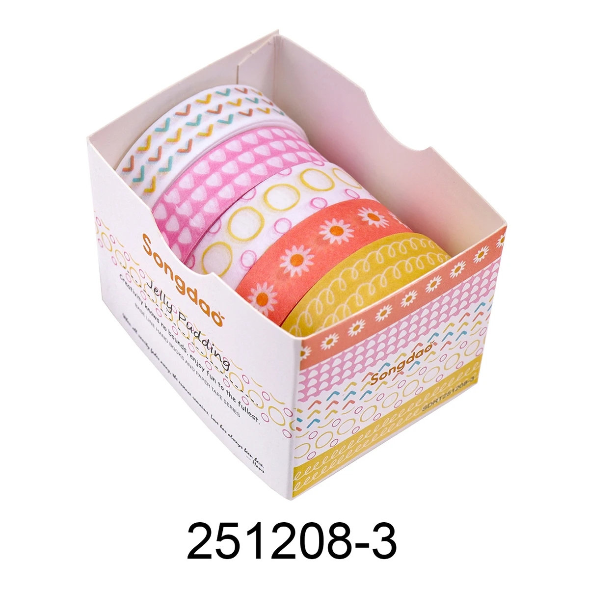 Taśmy Washi w stylu retro do scrapbookingu i dekoracji Czerwony