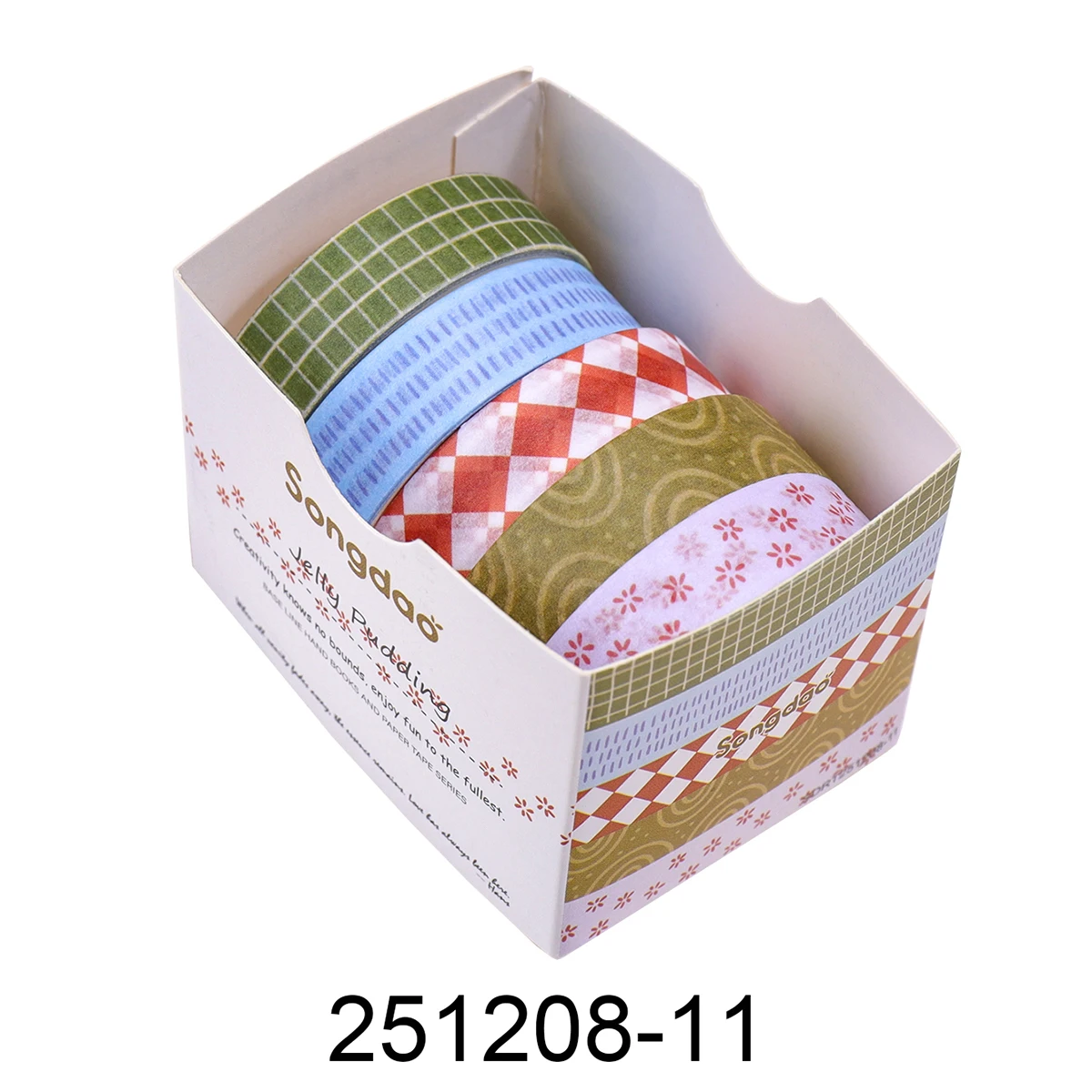 Taśmy Washi w stylu retro do scrapbookingu i dekoracji Jasnozielony